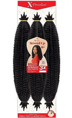 Outre Crochet Braids X-Pression Twisted Up 3X Springy Afro Twist 24  • $10.99