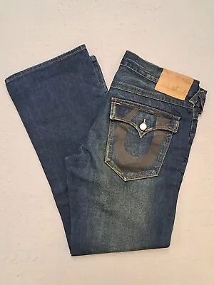 True Religion Bootcut Jeans Mens Size 38 Dark Wash Flap Pocket (Measures: 41x34) • $28.79