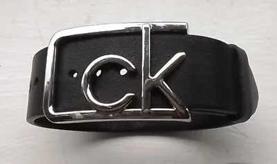 Calvin Klein Black Leather Braclet With Box. • £24