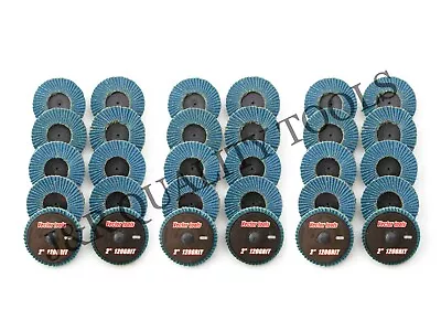 (30pk) 2  Inch 120 Grit Flap Sanding Disc Wheels Type R Roloc Twist Lock Disk  • $24.95