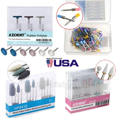 Dental Polishing Kit Composite Resin Base/Rubber Polisher Wheel Zircon Nylon • $13.79