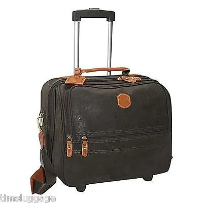 Bric's Life 15  Rolling Tote Olive Carry-On Wheeled Laptop Case NEW! • $495