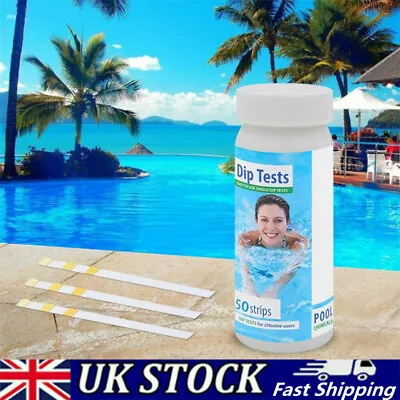 £6.99 • Buy Clean Water Dip Test Strips Hot Tub Spa Swimming Pool Water PH Alkaline Chlorine