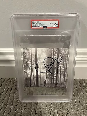 Taylor Swift Signed Folklore CD Cover PSA DNA Certified Autograph Auto W/ Heart • $463.67