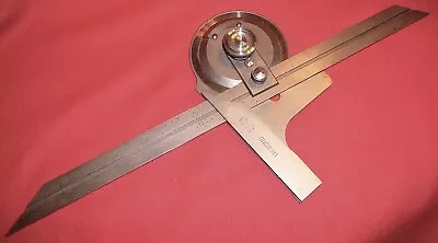 Glashart Massi Lehre German Bevel Protractor 12” Blade Machinist Layout Tool   • $52.49