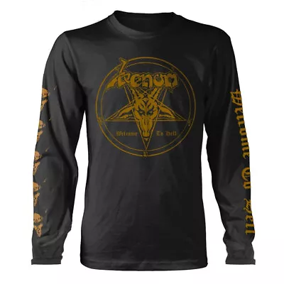Venom Welcome To Hell Gold Black Long Sleeve Shirt NEW OFFICIAL • $37.82