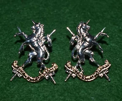 The Queen's Own Lowland Yeomanry Anodised Collar Badges • £8.40