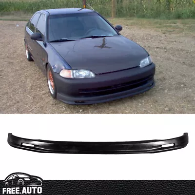 Fits 92-95 Honda Civic 4Dr MUG Front Bumper Lip Chin Spoiler Sedan Black PP • $62.88