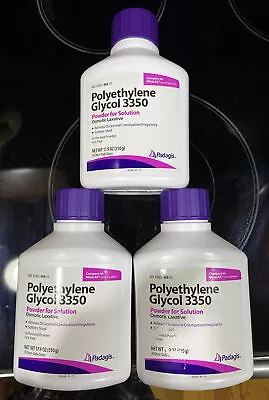 3x Perrigo Polyethylene Glycol 3350 Powder Laxative 17.9oz Exp. 05/26 MIRALAX • $40