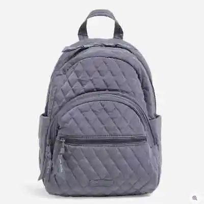 Vera Bradley Essential Compact Backpack Carbon Gray Microfiber NWT • $59.99