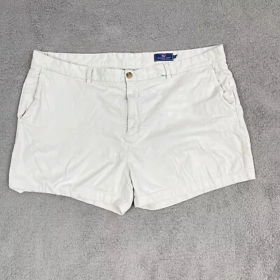 Vineyard Vines Breaker Shorts Mens 46 Light Beige Flat Front Chino Golf Casual • $21.25