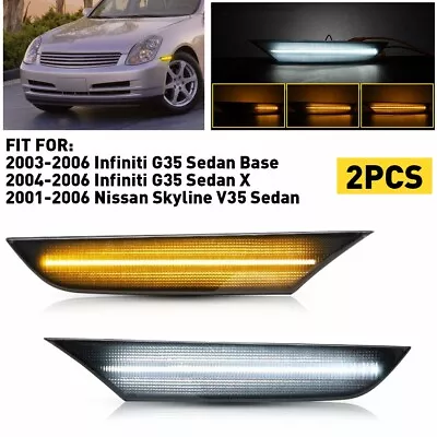 Switchback Turn Signal LED Side Marker Light For 03-06 Infiniti G35 Sedan Base X • $29.44
