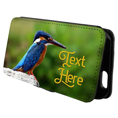 Personalised Kingfisher IPhone Case Bird Custom Flip Phone Cover Wallet KS56 • £12.95