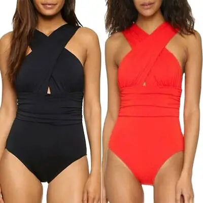 £13.79 • Buy Women Swimming Costume Tummy Control Cross Swimsuit Swimwear Monokini Beachwear