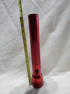 Vintage Maglite 3 D Cell Battery Red Flashlight 12   MAG-LITE USA MADE WORKS • $19.95