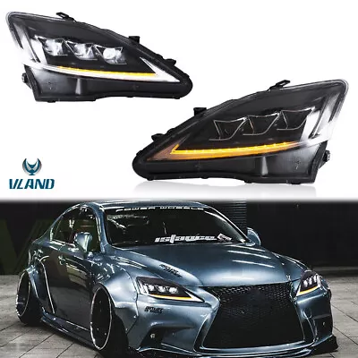 2PCS Dynamic Turn Signal Front Full LED Headlights For 06-12 IS 250/ IS 350/ ISF • $439.99