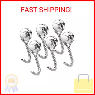 FINDMAG 6 Pack Swivel Swing Magnetic Hook 30LBS Heavy Duty Magnetic Hooks Strong • $7.63