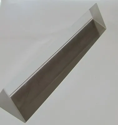 Large Optical Glass Triangular Prism 18cm X 4cm 7  Light Spectrum Physics W Box • $14.99