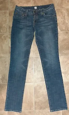 H2J Production Womens Button Belt Loops Stretch Skinny Denim Jeans Blue Sz 13/14 • $7.99