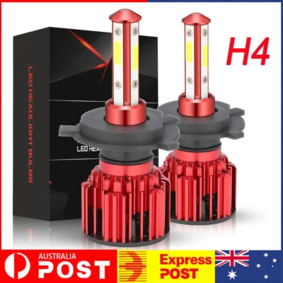 9003 2000W 380000LM LED Headlight Kit Lamp Bulbs Globes High Low Beam Upgrade H4 • $15.99