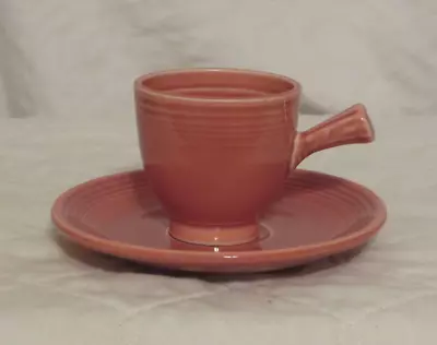 Vintage Fiesta *ROSE* Demitasse Cup And Saucer Set *FREE SHIPPING* • $145