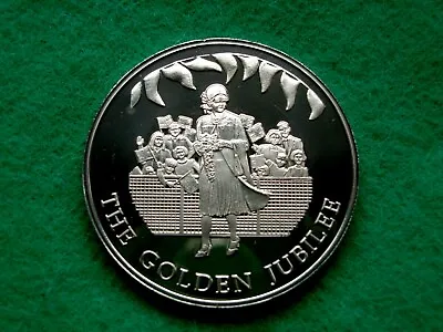 2002 Falkland Islands Proof-like 50 Pence The Golden Jubilee Elizabeth II • £3.99