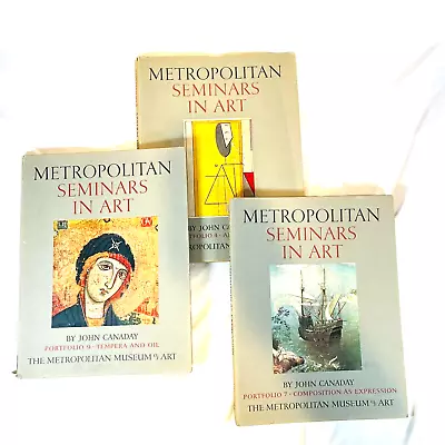 3 Vintage Metropolitan Seminars In Art Portfolios 7 4 & 9 With Prints • $19.99