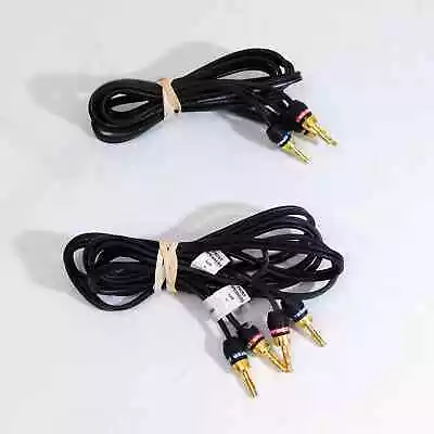 Pair Of 2 Monster Cable Gold Plated Banana Plug Speaker Wires 8.5 Foot S16 Gauge • $74.99