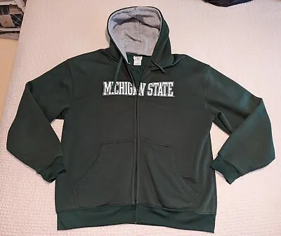 Michigan State Hoodie XL Full Zip Spartans MSU Green & White • $20