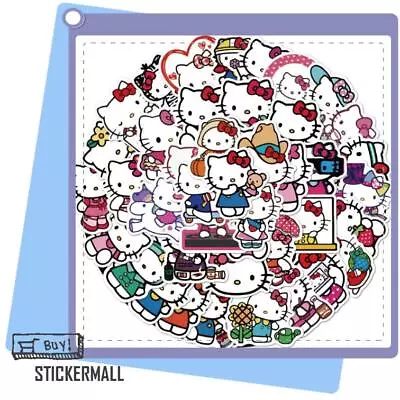50pcs Hello Kitty 1 Kid Japan Cat Cartoon Decal Stickers Waterproof Skateboard • $4.99
