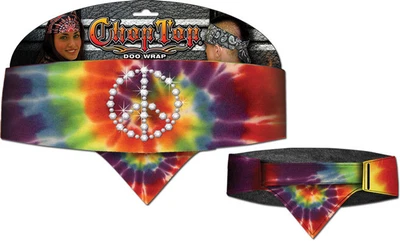 $12.99 • Buy Tie Tye Dye Rhinestone Peace Sign Chop Top Bandanna Head Wrap Sweatband Headband