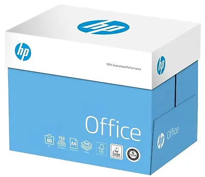 HP Office A4 80gsm White Office Printer Copier Paper 2500 Sheets 5 Ream Box • £26.60