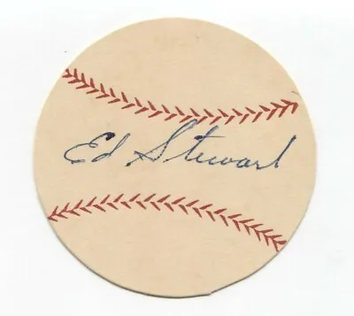 Bud Stewart Signed Paper Baseball Autographed Signature Chicago White Sox • $30