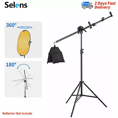 79  Collapsible Reflector Holder Boom Arm Grip Light Stand Tripod Photography • £19.99