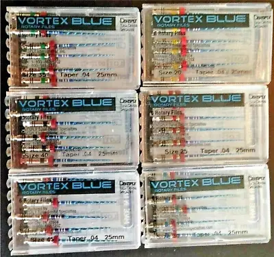 1 Pk Vortex Blue Rotary Files Dentsply Tulsa Dental Root Canal Endodontics • $21.21