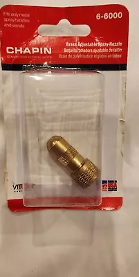 CHAPIN 6-6000 Brass Adjustable SPRAY NOZZLE For Sprayers Cone Fine Course Garden • $7.50