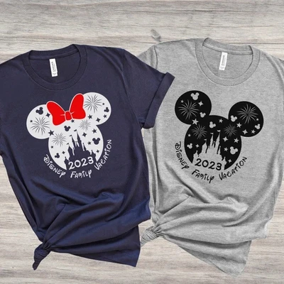 $17.99 • Buy Disney Family Vacation, Mickey And Minnie Unisex T-shirt (S-5XL)