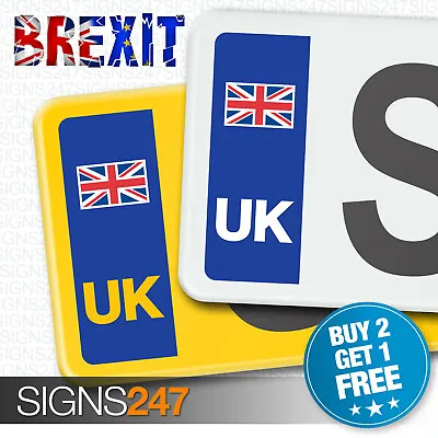 £1.45 • Buy UK CAR NUMBER PLATE STICKER UNION JACK NO EU FLAG BREXIT - Vinyl Car Stickers