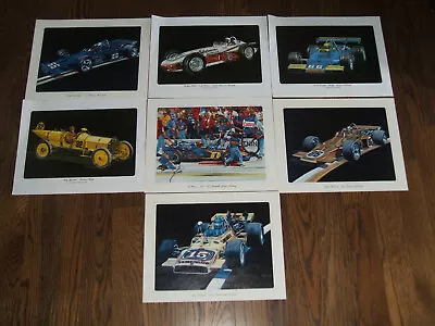 Ron Burton Indy Indianapolis 500 Prints Lot Of 7 Donahue Ward Revson & More • $24.99