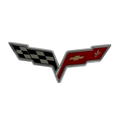 Nose And Waterfall Emblem Crossed Flags For 2009-2013 Corvette C6 OEM • $130