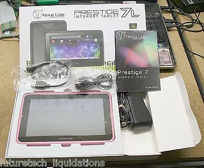 For Parts - Visual Land Prestige 7l 8gb Android (pink) Tablet Bundle • $14.54