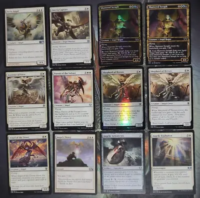 Lot Of 12x Angel MTG Cards Serra Foil Showcase Tribal Flying Magic The Gathering • $3.99