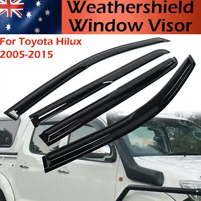 Weathershields Window Visor Weather Shield Fit For Toyota Hilux 4pcs 2005-2015 • $29.99
