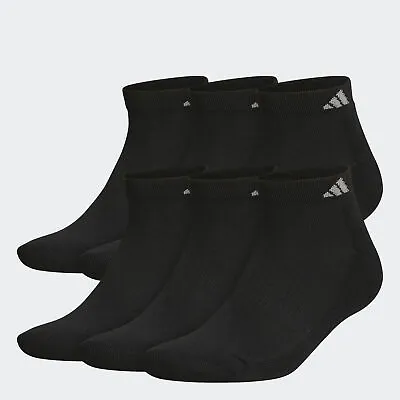 Adidas Men Athletic Cushioned Low-Cut Socks 6 Pairs • $22