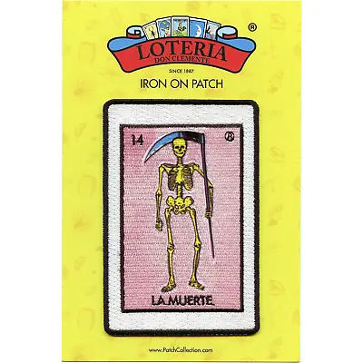 La Muerte 14 Patch Death Mexican Loteria Card Sublimated Embroidery Iron On • $10.99