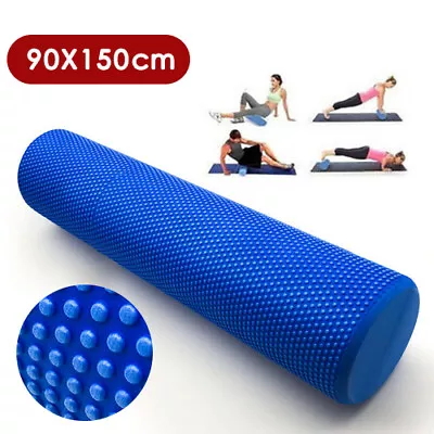 1X EVA PHYSIO FOAM AB ROLLER YOGA PILATES EXERCISE BACK HOME GYM MASSAGE 90x15cm • $29.99