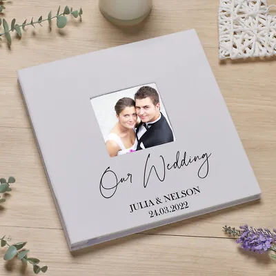 Personalised Self Adhesive Hardcover Large Linen Wedding Photo Album LLPA-1 • £24.99