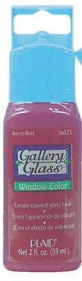 5 X Plaid Gallery Glass Window Mirror Color 2oZ Berry Red Stained Glass Look Art • £20