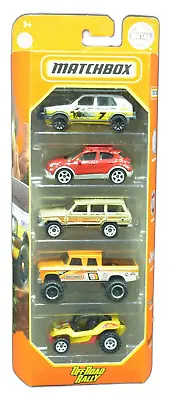 Mattel Matchbox GVY41 Offroad Rally 5er Pack New Boxed VW Golf Fiat Jeep Dodge • £12.40