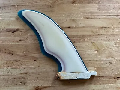 Vintage Unique Shaped Rainbow Fiberglass Surfboard Longboard Fin 9” • $100